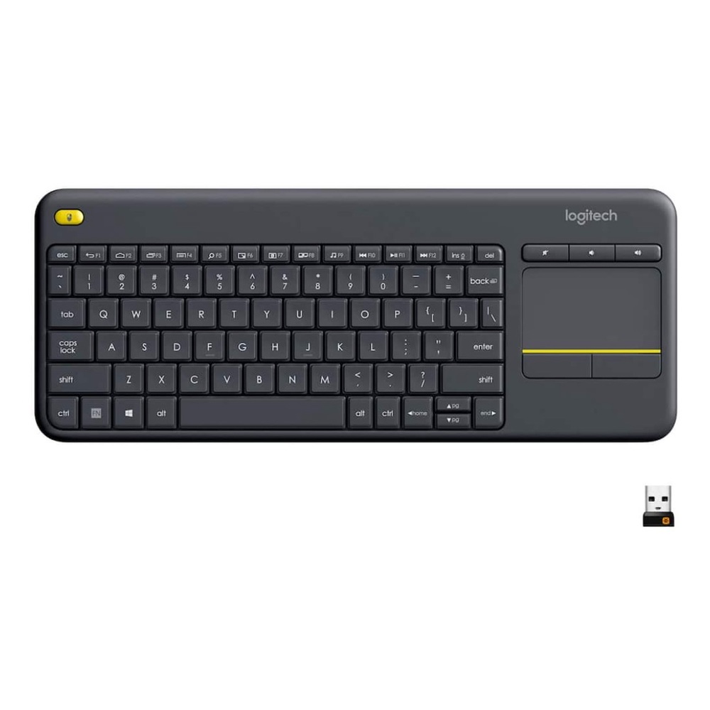 Logitech K400 Plus TKL Gunpowder Black Wireless Keyboard for PC/TV/Laptop/Tablet